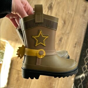 Kids Cowboy Rain Boots with Star Design